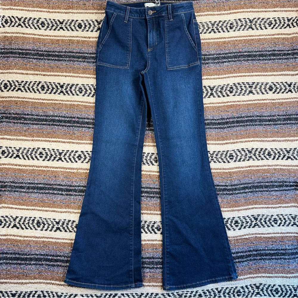 Harper Heritage Flare Jeans Women's 27 Dark Wash High Rise Denim Bell Bottoms